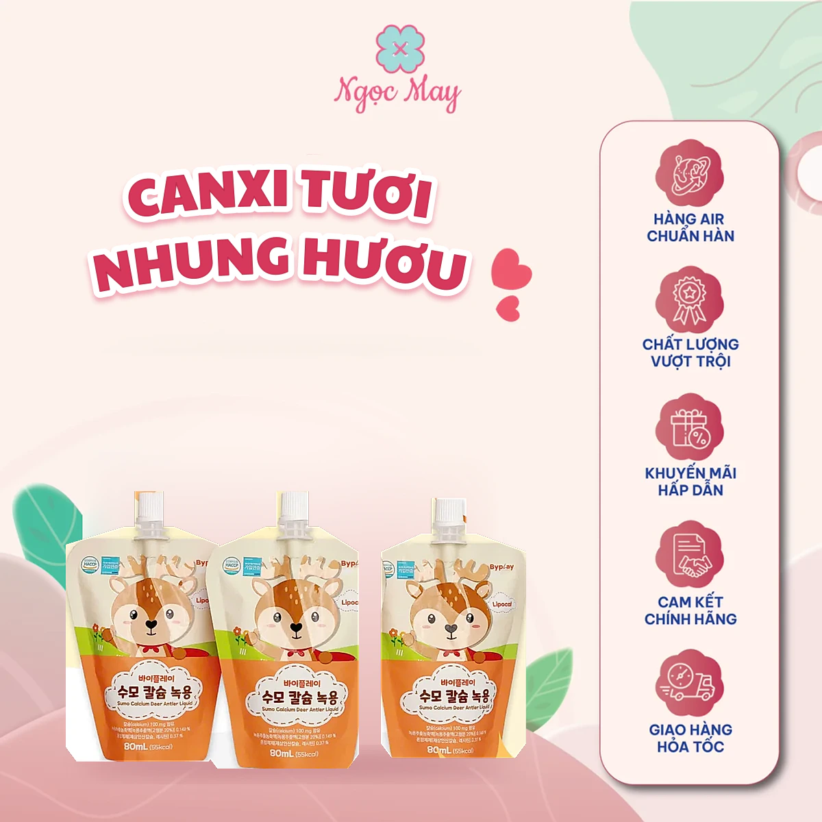 Canxi Tươi Nhung Hươu SUMO