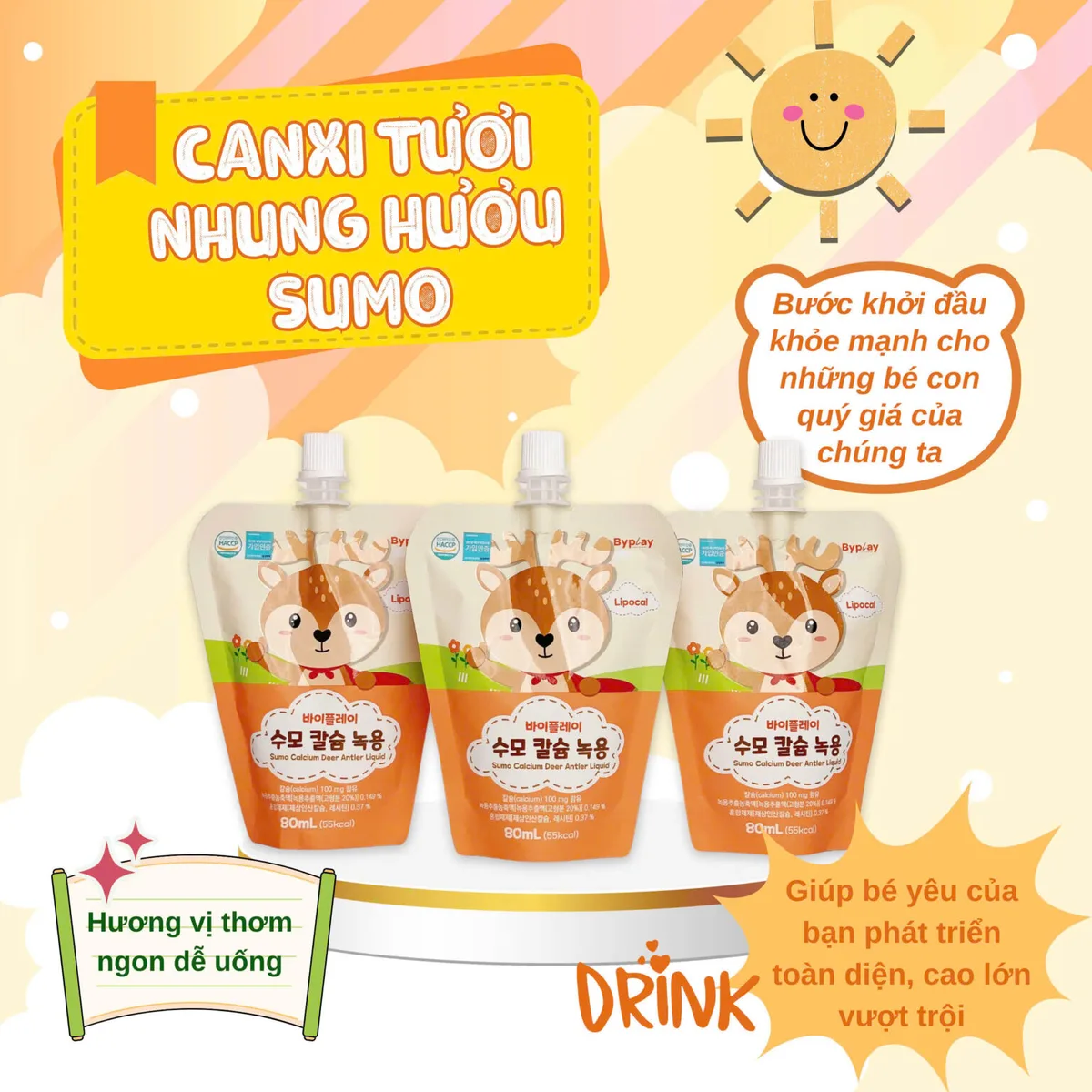 Canxi Tươi Nhung Hươu SUMO