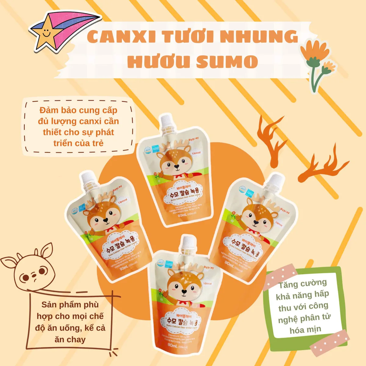 Canxi Tươi Nhung Hươu SUMO