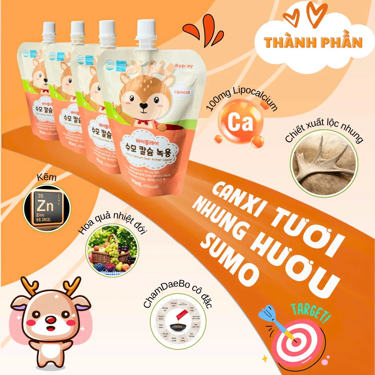 Canxi Tươi Nhung Hươu SUMO