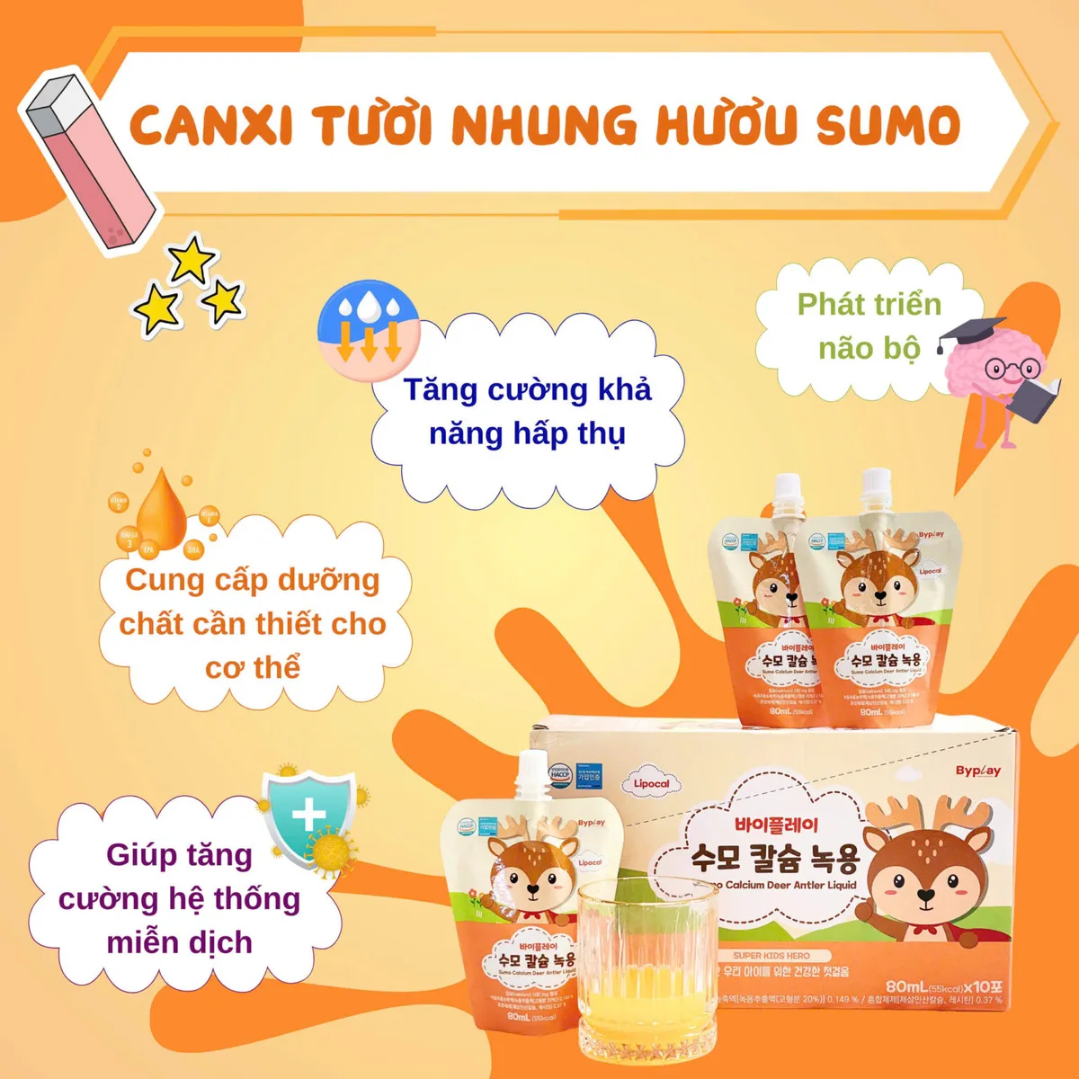 Canxi Tươi Nhung Hươu SUMO